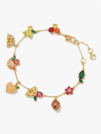 Kate Spade | Multi Fruit Salad Charm Bracelet - Click Image to Close