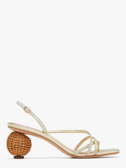 Kate Spade | Pale Gold Valencia Sandals - Click Image to Close