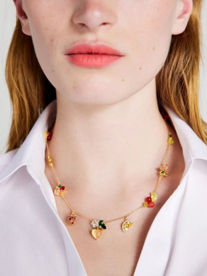 Kate Spade | Multi Fruit Salad Charm Necklace - Click Image to Close