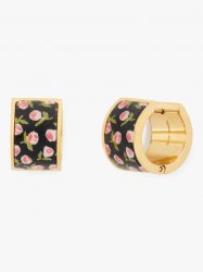 Kate Spade | Black Ditsy Rose Heritage Spade Flower Huggies