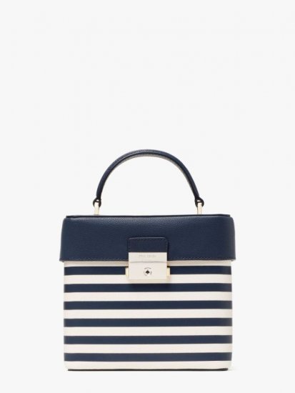 Kate Spade | Blazer Blue Multi Voyage Striped Small Top-Handle Bag - Click Image to Close