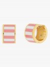 Kate Spade | Coral Lipstick Heritage Spade Flower Huggies