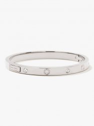 Kate Spade | Silver Infinite Spade Engraved Spade Bangle