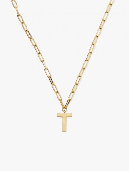 Kate Spade | Gold. T Initial This Pendant - Click Image to Close