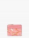 Kate Spade | Pink Multi. Spencer Grapefruit Coin Card Case