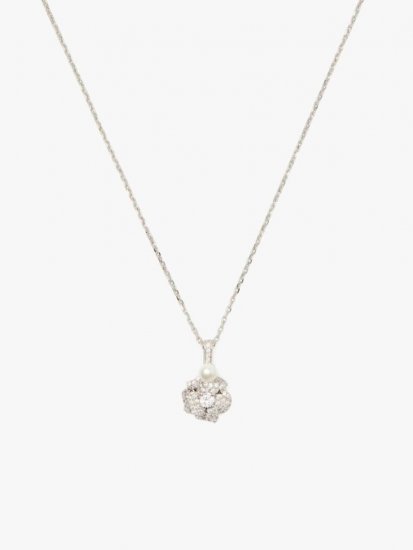 Kate Spade | White Multi Bouquet Toss Rose Pendant - Click Image to Close