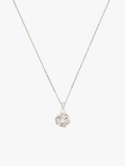 Kate Spade | White Multi Bouquet Toss Rose Pendant - Click Image to Close