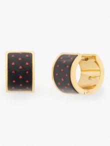 Kate Spade | Black Hearts Heritage Spade Flower Huggies