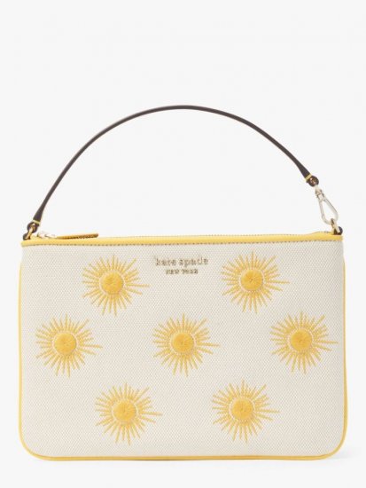 Kate Spade | Morning Light Multi Sunkiss Embroidered Canvas Sun Pouch Wristlet - Click Image to Close