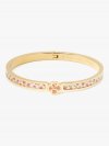 Kate Spade | Cream Ditsy Rose Heritage Spade Flower Metal Thin Hinged Bangle