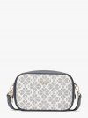 Kate Spade | Slate Blue Multi Spade Flower Coated Canvas Infinite Medium Camera Bag