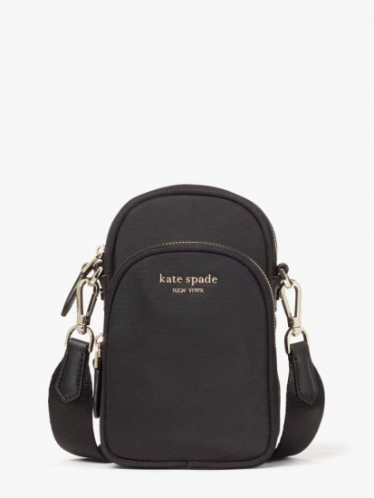 Kate Spade | Black The Little Better Sam Nylon North South Phone Crossbody - Click Image to Close