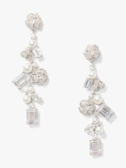 Kate Spade | White Multi Bouquet Toss Statement Earrings