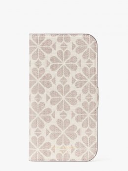 Kate Spade | Parchment Multi Spade Flower Coated Canvas Iphone 13 Pro Max Magnetic Wrap Fo