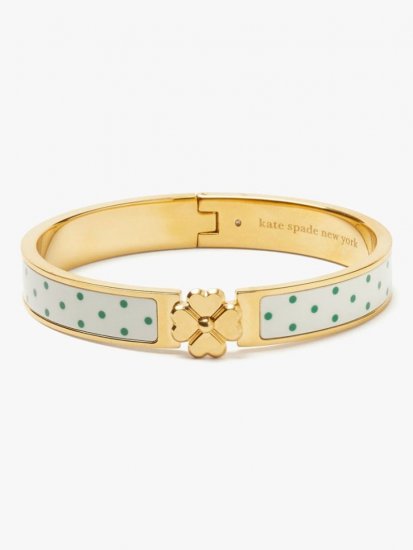 Kate Spade | Sun Dot Heritage Spade Flower Hinged Bangle - Click Image to Close