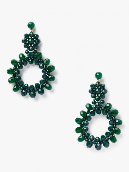 Kate Spade | Green. Marguerite Beaded Earrings - Click Image to Close