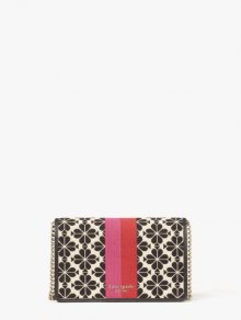 Kate Spade | Cream Multi Spade Flower Jacquard Stripe Chain Wallet