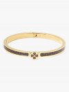 Kate Spade | Black Hearts Heritage Spade Flower Metal Thin Hinged Bangle