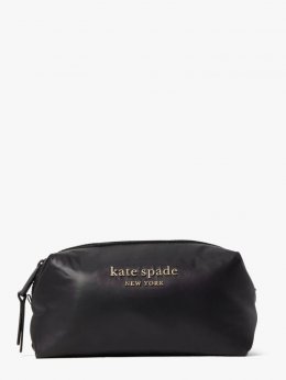 Kate Spade | Black Everything Puffy Medium Cosmetic Case