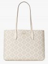 Kate Spade | Parchment Multi Spade Flower Coated Canvas All Day Large Tote