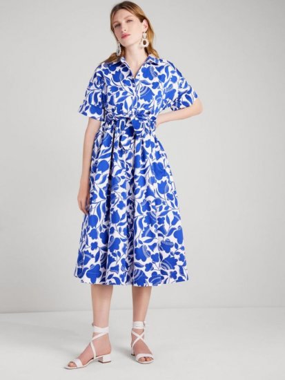 Kate Spade | Blueberry Zigzag Floral Montauk Dress - Click Image to Close