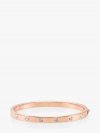 Kate Spade | Clear/Rose Gold Set In Stone Enamel Stone Hinged Bangle