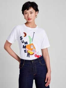 Kate Spade | Fresh White Embellished Spritz Tee