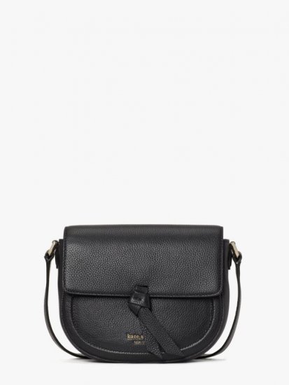 Kate Spade | Black Knott Medium Saddle Bag - Click Image to Close