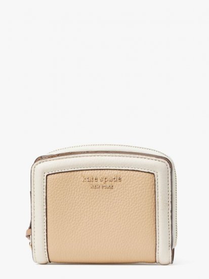 Kate Spade | Warm Stone Multi Knott Colorblocked Small Compact Wallet - Click Image to Close