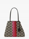 Kate Spade | Cream Multi Spade Flower Jacquard Everything Stripe Large Tote