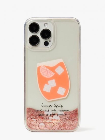 Kate Spade | Peach Multi. Campari Liquid Glitter Iphone 13 Pro Max Case - Click Image to Close