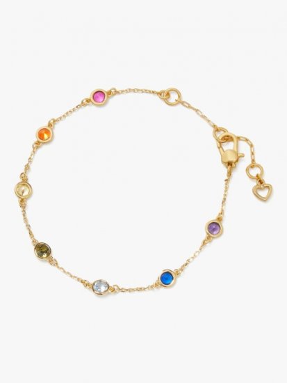 Kate Spade | Multi Rainbow Dot Linear Bracelet - Click Image to Close