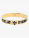 Kate Spade | Houndstooth Heritage Spade Flower Hinged Bangle