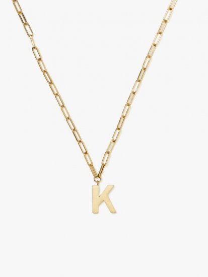 Kate Spade | Gold. K Initial This Pendant - Click Image to Close