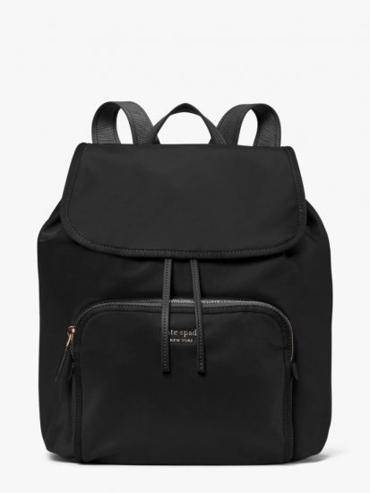 Kate Spade | Black The Little Better Sam Nylon Medium Backpack - Click Image to Close