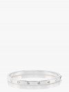 Kate Spade | Clear/Silver Set In Stone Stone Hinged Bangle