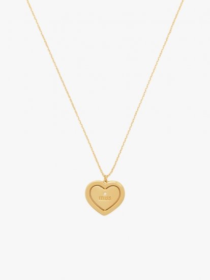 Kate Spade | Clear/Gold. At Heart Miss To Mrs Pendant - Click Image to Close
