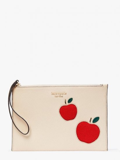 Kate Spade | Milk Glass Multi On Purpose Apple Pouch - Click Image to Close