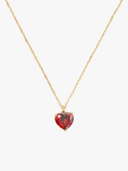 Kate Spade | Garnet/Gold My Love January Heart Pendant - Click Image to Close