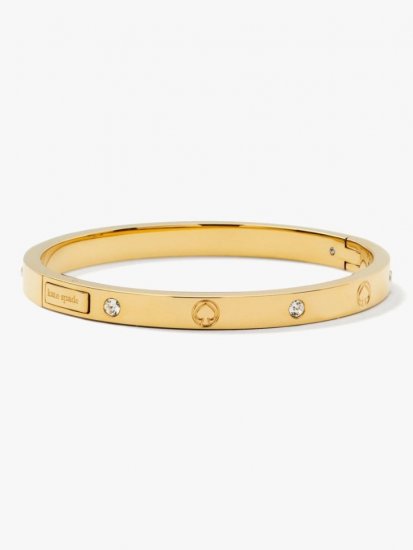 Kate Spade | Gold Infinite Spade Engraved Spade Bangle - Click Image to Close