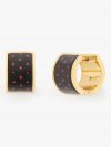 Kate Spade | Black Hearts Heritage Spade Flower Huggies