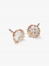 Kate Spade | Clear/Rose Gold That Sparkle Round Earrings