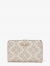 Kate Spade | Parchment Multi Spade Flower Coated Canvas Compact Wallet