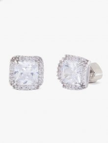 Kate Spade | "Clear/Silver" That Sparkle Princess Cut Large Studs