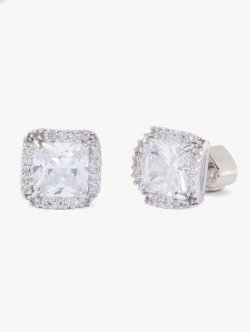 Kate Spade | "Clear/Silver" That Sparkle Princess Cut Large Studs