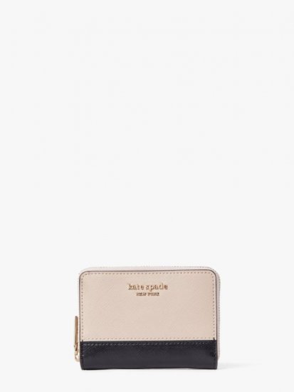 Kate Spade | Warm Beige/Black Spencer Zip Cardholder - Click Image to Close