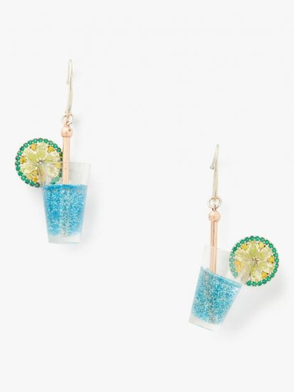 Kate Spade | Blue Multicolor Good Spirits French Wire Drop Earrings - Click Image to Close