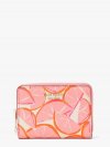 Kate Spade | Pink Multi. Spencer Grapefruit Zip Card Case