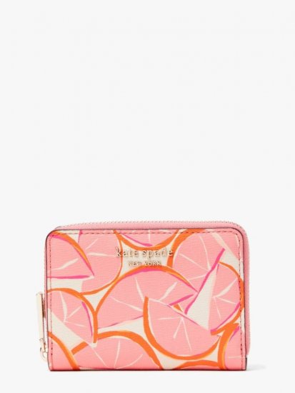 Kate Spade | Pink Multi. Spencer Grapefruit Zip Card Case - Click Image to Close
