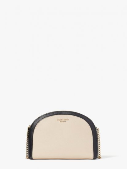 Kate Spade | Warm Beige/Black Spencer Double-Zip Dome Crossbody - Click Image to Close